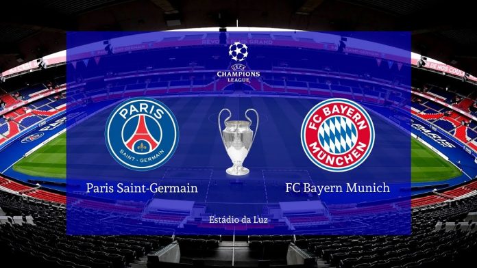 Champions League match between Paris Saint-Germain and Bayern Munich: